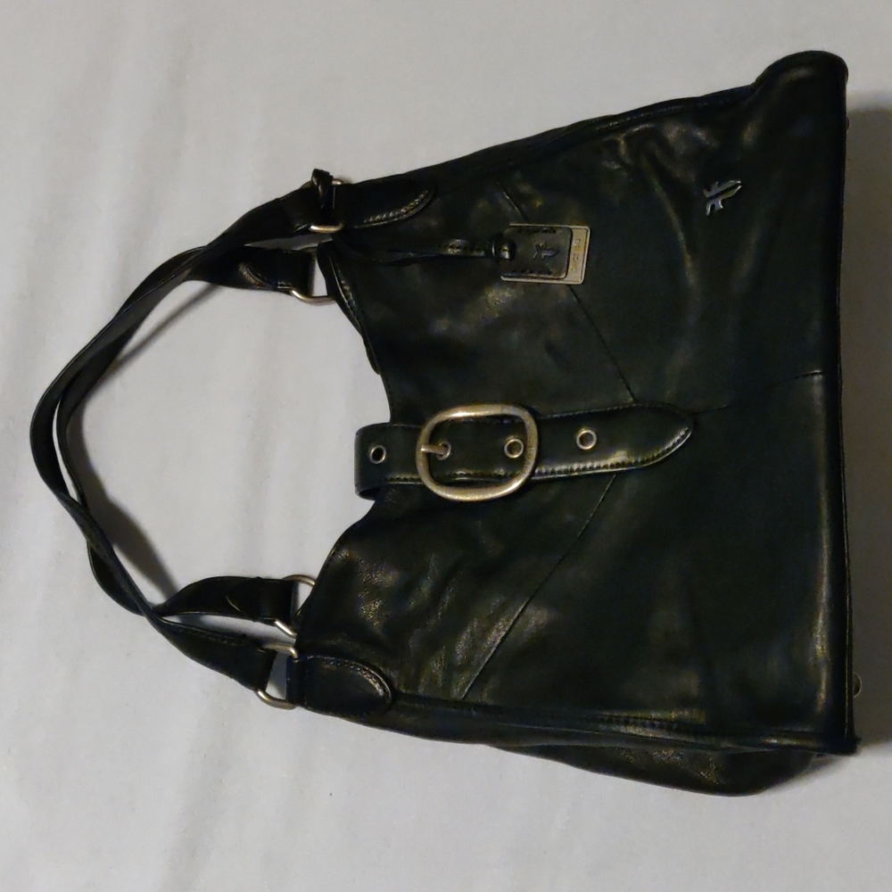 Frye black leather hobo